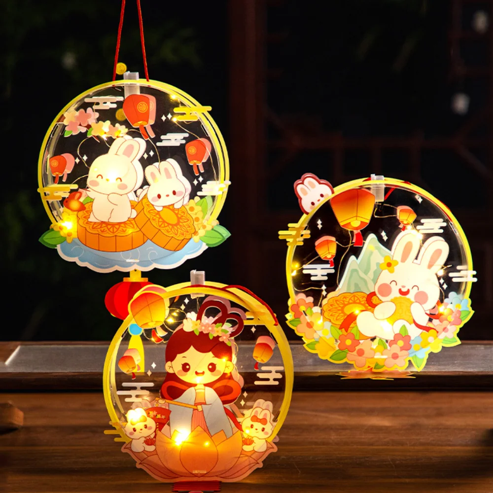 

PVC Middle Autumn Festival Lantern DIY Craft Festival Light Mid Autumn Rabbit Lantern Handmade Chinese