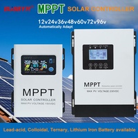 Solar Charge Controller MPPT 12V-48V Auto 30A 45A 60A 100A 150V LCD Touch For Lifepo4 Lithium GELLead Acid Home Solar Panel