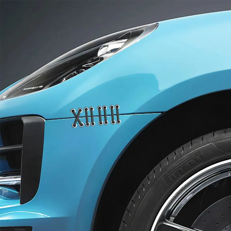 1PC Car Creative Shoelace Car Stickers 3D Stereo Simulation Patch Straps Body Decoration Stickers Scratches Car Rear Stickers