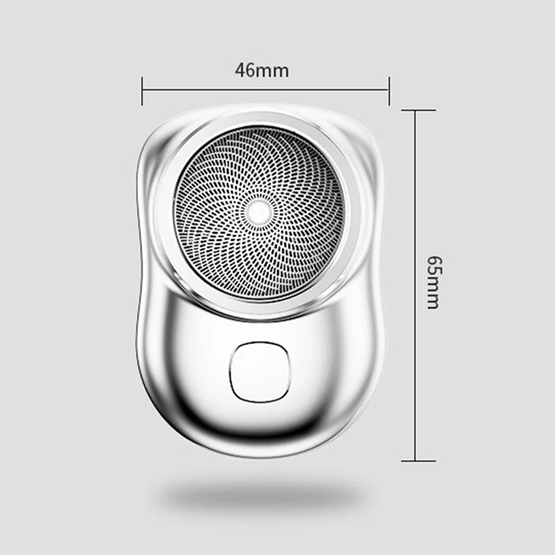 Лучшие предложения Мини-электробритва для мужчин Портативная дорожная электробритва Моющийся триммер для бороды USB Перезаряжаемая бритва для лица и бороды