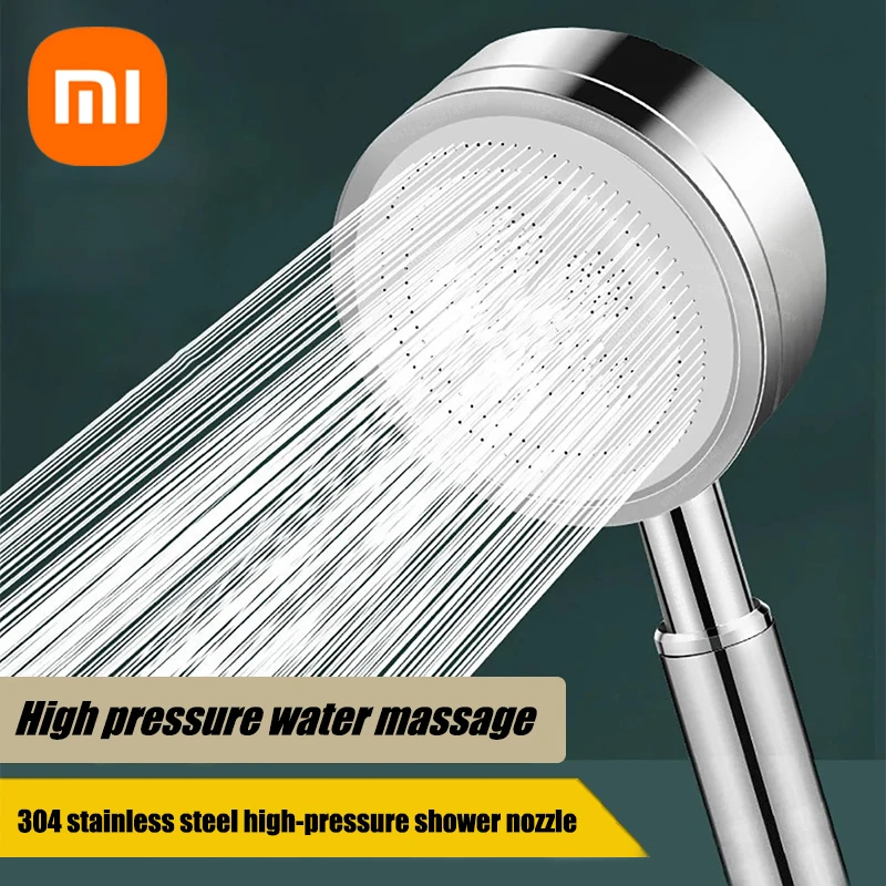 Xiaomi SUS 304 Stainless Steel Shower Head High-pressure Handheld Bathroom Wall Mounted Pressurized Water Saving Rainfall Shower