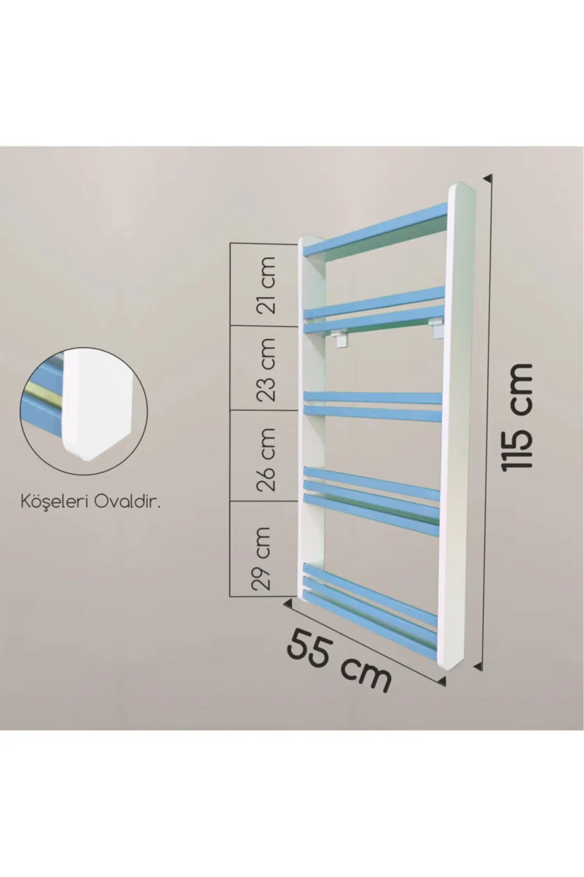 Mdf Lacquer Rak Buku Montessori 4 Rak Anak Kitaplıkmdf Lacquer K