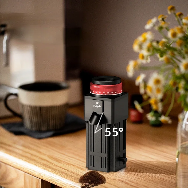 64mm Coffee Grinder Single Product Ssp Italian Small Household Commercial Variable Speed Coffee Bean Grinder Electric 100-240V