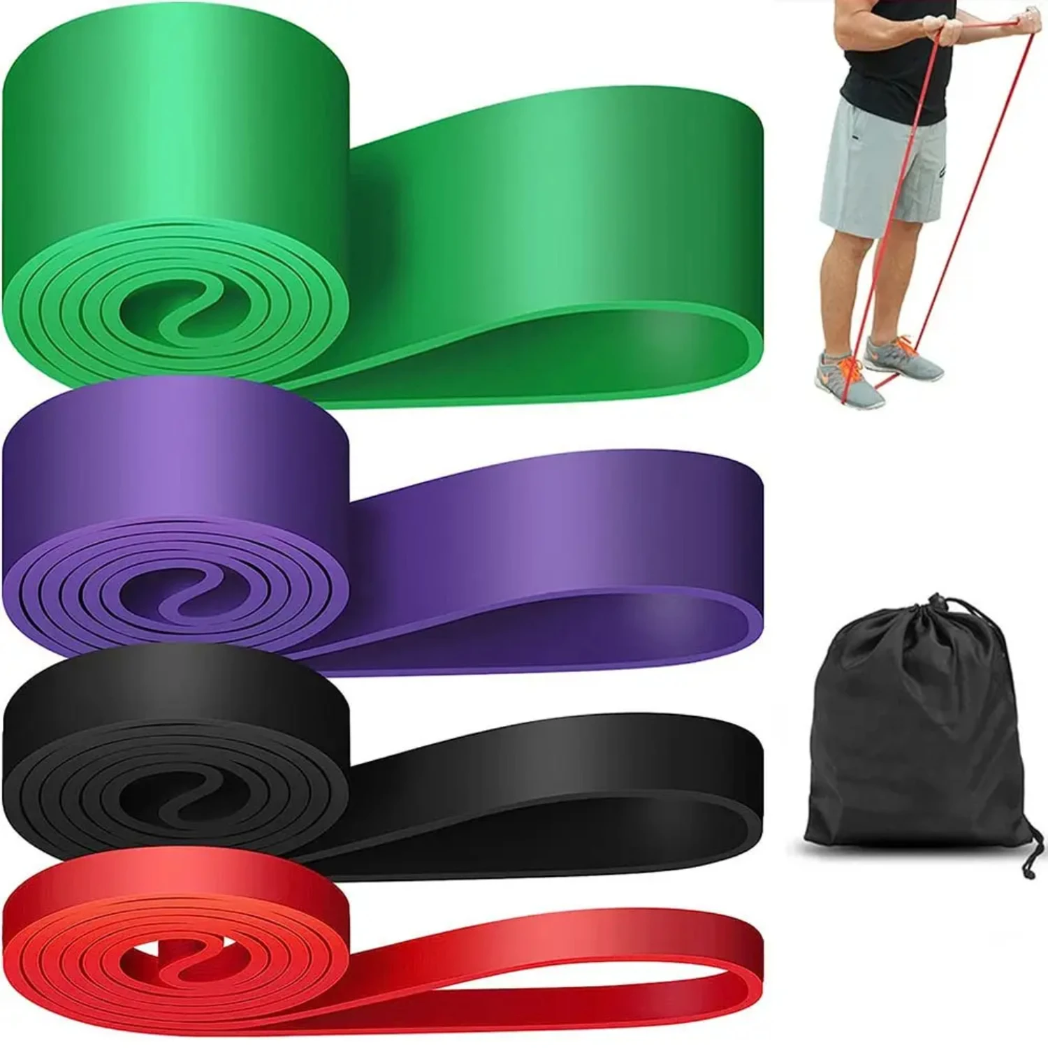 Highly Durable Premium Latex Elastic Resistance Band for Professional Pilates Workout - Top-Quality Sports Assist Bands for Musc