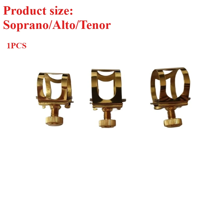 

Pure metal saxophone ligature suitable for alto, tenor, soprano saxophones, Wind Instrument Accessories,Single Screw Adjustment