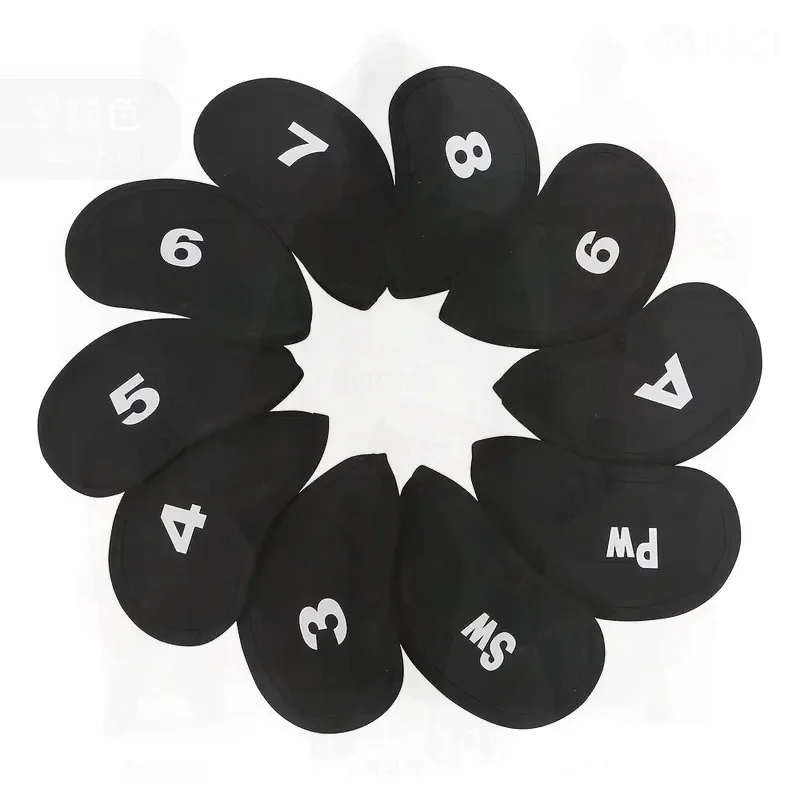 10 عبوات من أغطية رأس نادي الجولف الواقية من مواد الغوص لخيارات نوادي الجولف باللون الأسود والأحمر والأزرق - هدية لمستلزمات الجولف