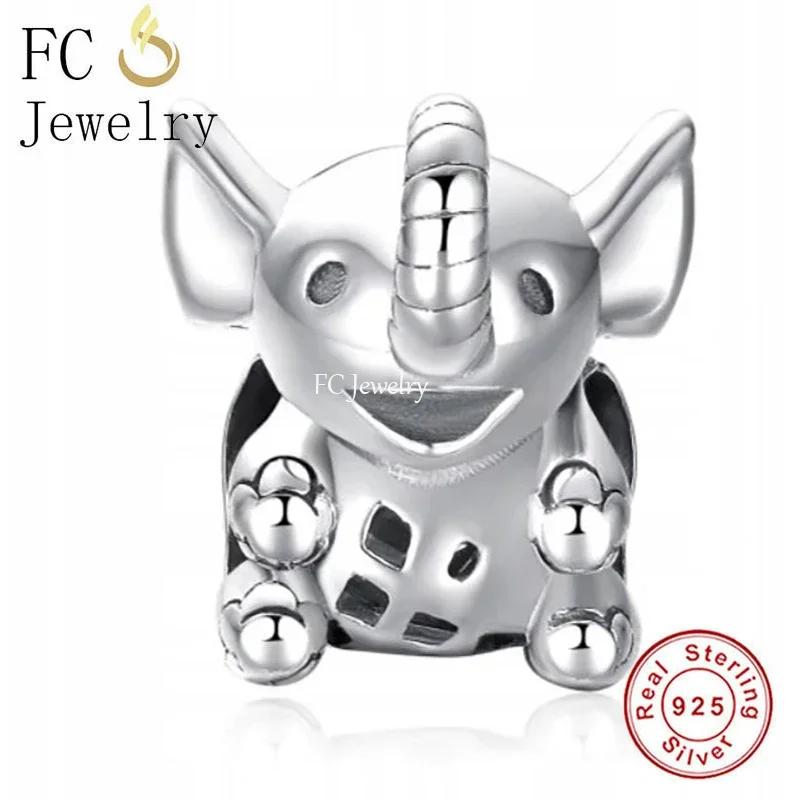 Fit Original Pan Charms Bracelet Authentic 925 Sterling Silver Good Luck Hollow Elephant Bead For Making Women Berloque 2024 DIY