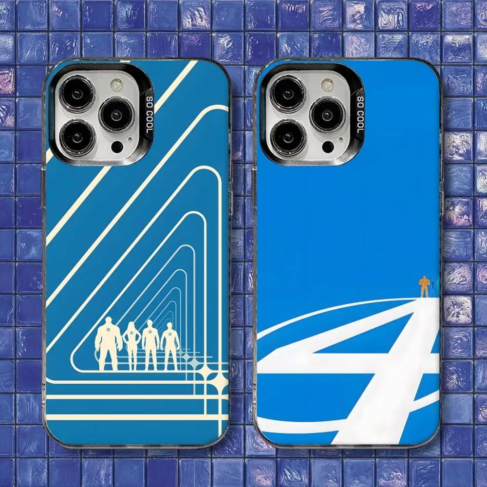 

F-FANTASTIC-FOUR-4 Phone Case For iPhone 16,15,14,13,12,11,8,7,Pro,Max,Plus,Mini,XS,SE Shockproof Matte Cover