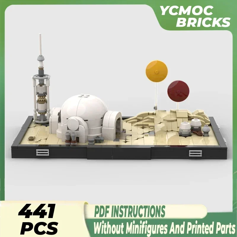 

Star Movie Model Moc Building Bricks Binary Sunset Desert Diorama Technology Modular Blocks Gift Christmas Toy DIY Sets Assembly