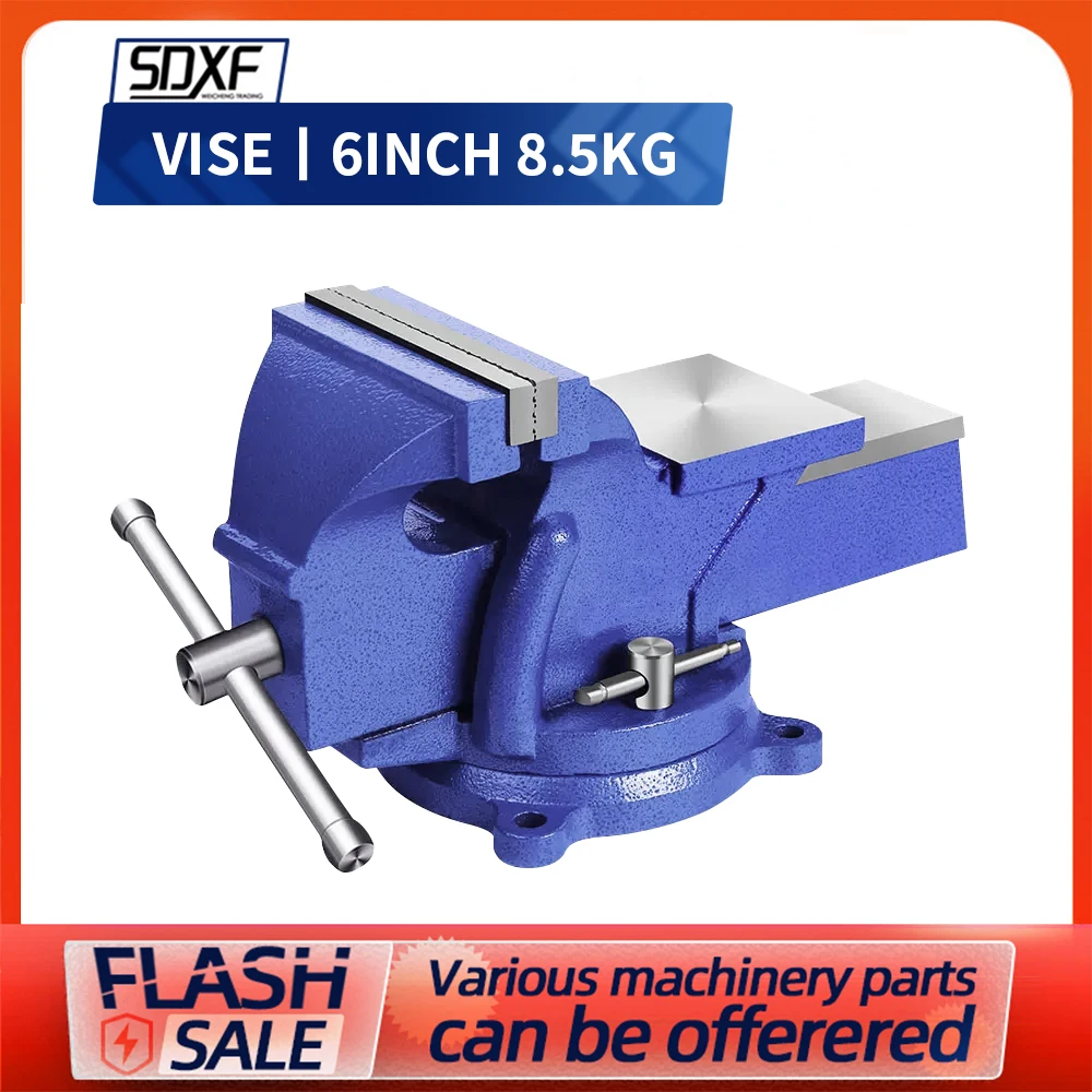 Heavy Vise,Vise Rotating, Countertop With Anvil, Cast Iron Shell,18.74LBS,360 ° Rotating Base,Bench Clamp