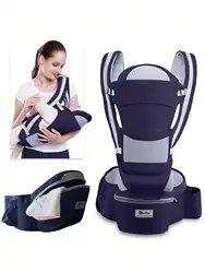 New Adjustable Ergonomic Baby Carrier With Hip Seat, Portable & Multifunctional, Suitable For Travel, Leisure And Daily Use