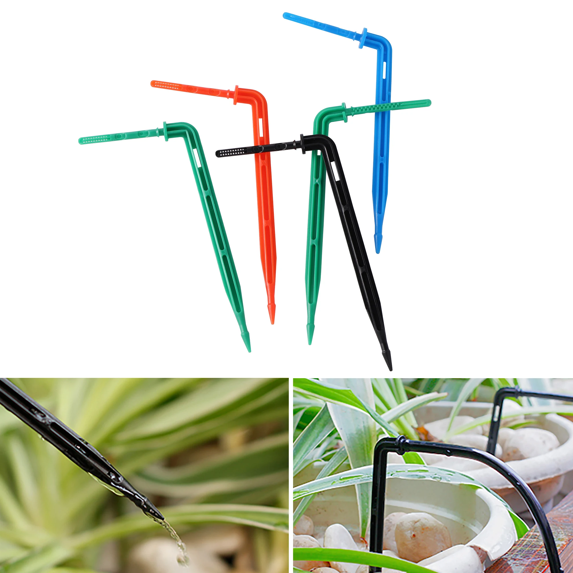 

50Pcs Bend Drip Arrow Dripper Micro Drip Irrigation Kit Emitters for 3/5mm Hose Garden Watering Saving Micro Dripper Greenhouse