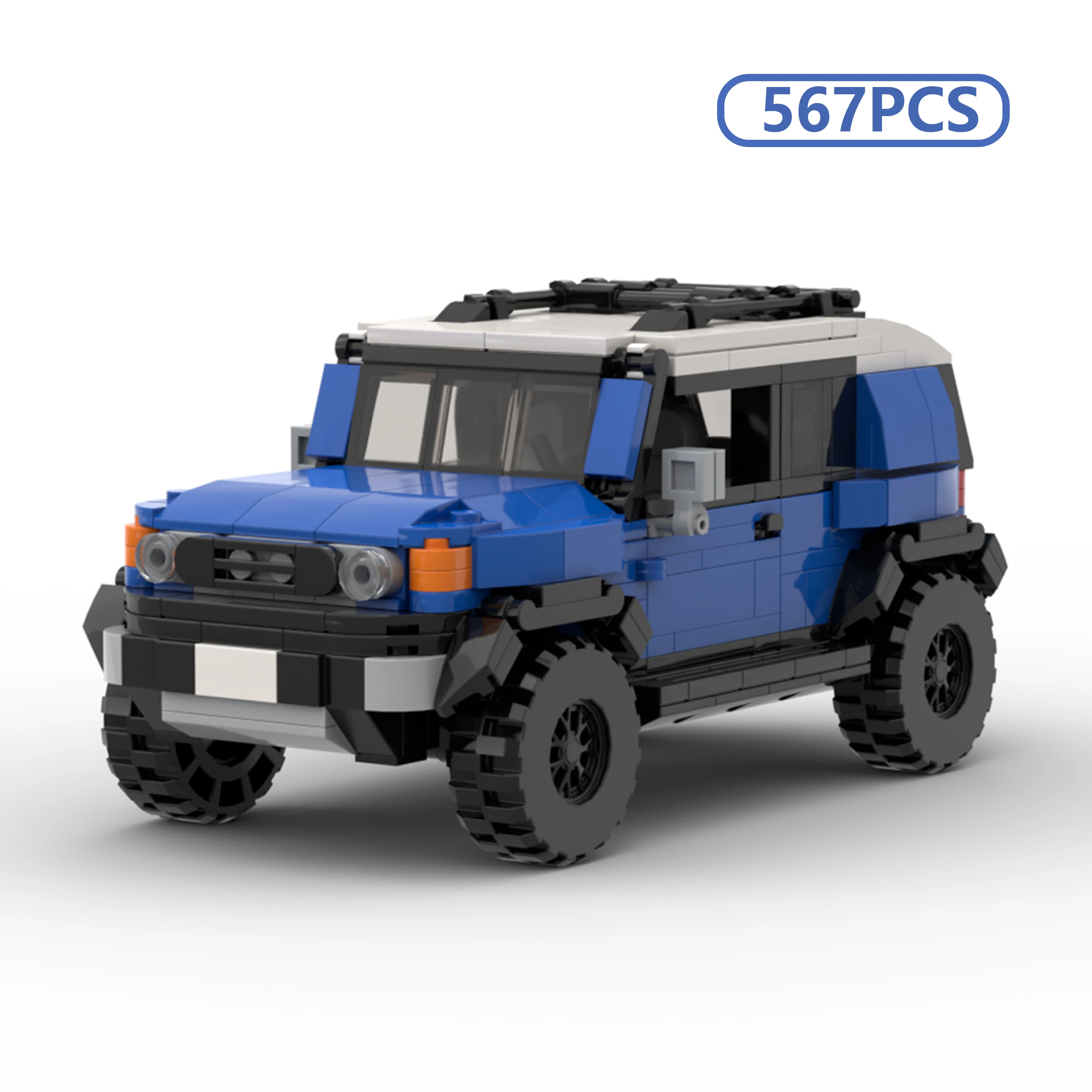 

MOC FJ Cruiser V2 SUV Building Blocks 8-Stud Speed Series Offroad Racing Model for Adults Collection