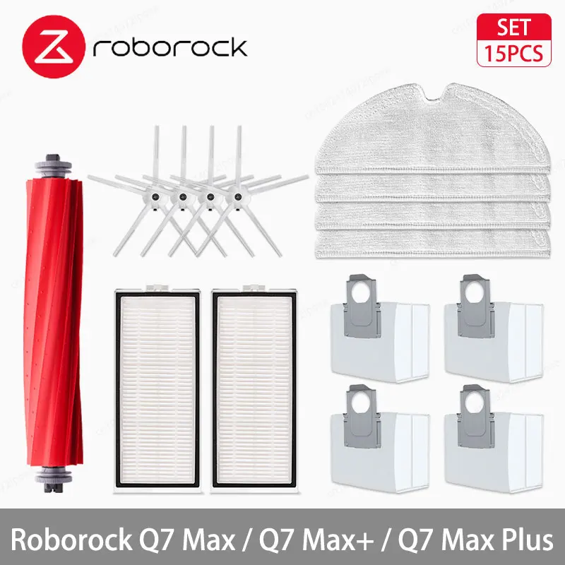 Roborock Q7 Max / Q7 Max+ / Q7 Max Plus Robotstofzuiger Accessoires Zijborstel Hepa Filter Mop Doek Stofzak Reserveonderdelen