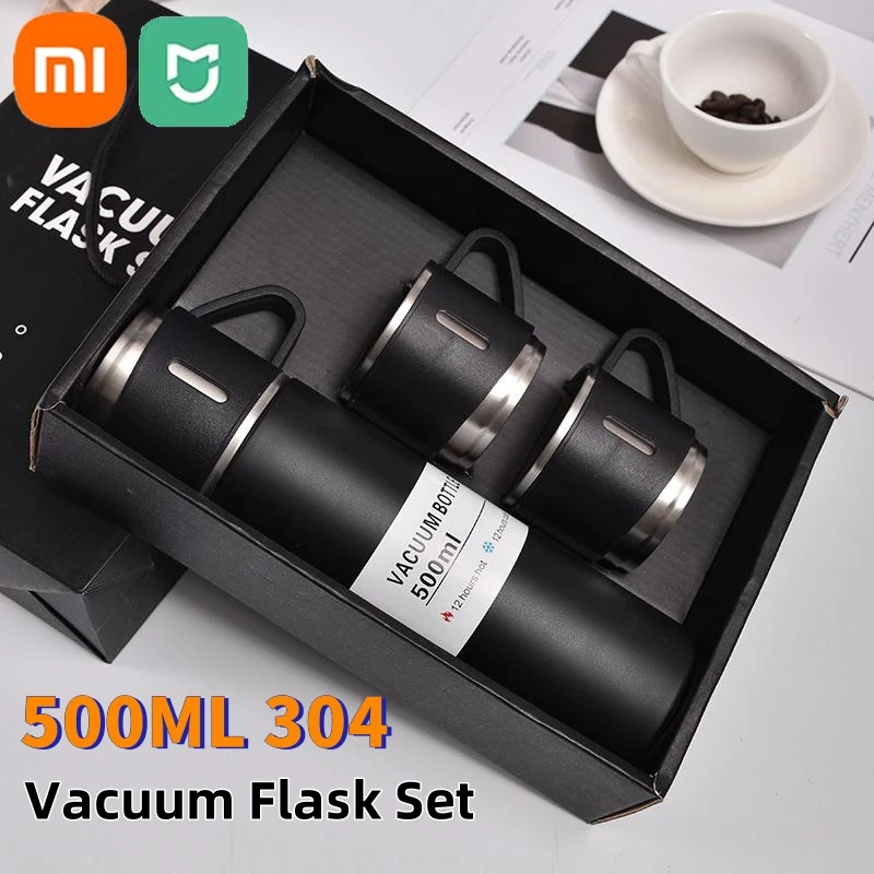 Xiaomi Mijia-botella aislada al vacío de acero inoxidable 500, juego de regalo, taza de café, termo, portátil, estilo de negocios y oficina, 304 ML