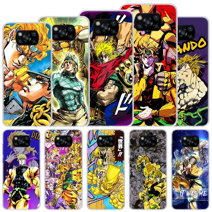 JoJo's Bizarre Adventure Dio Soft Case For Xiaomi Poco X6 X5 X4 X3 Nfc F6 F5 Pro Phone Cover F4 Gt F3 F2 F1 M5S M4 M3 M5 Funda C