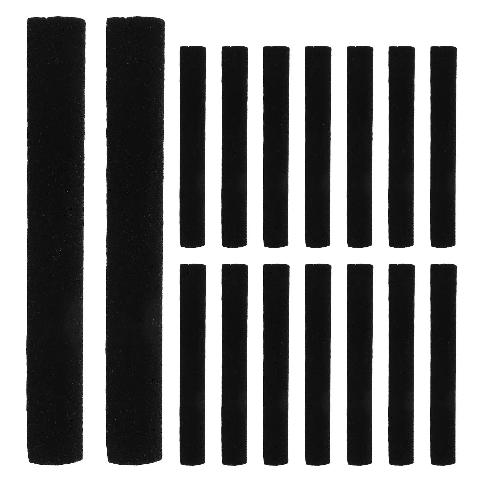 16Pcs Jewelry Storage Inserts Black Soft Resilient Removable Dividers for Jewelry Chest Ring Tray Bracelet Case Drawer Organizer