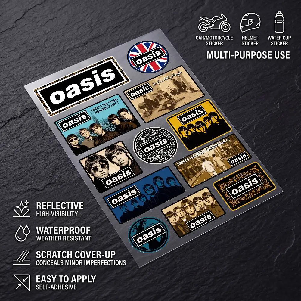 O-Oasis(1) Durable Waterproof Reflective Decor Sticker Scratch Cover For Motorcycle Car Helmet Fridge Accessories