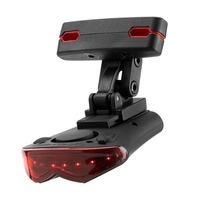 CYCLING BOX Bicycle Alarm Taillight Anti Theft USB Rechargeable Waterproof Bike Rear Tail Light Turn Signal Warning Brake Light