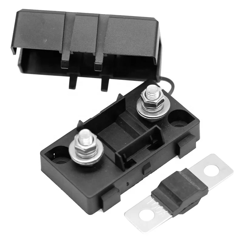 Automotive Heavy Duty Single Mount Inline MIDI Fuse Holder With MIDI Fuse for Marine Trucks RV Vehicles Boat