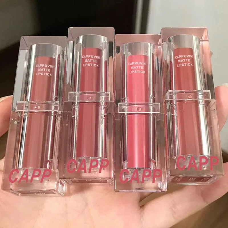 Rouge à lèvres acrylique Transparent, 6 couleurs, Sexy, velours mat, teinte longue durée, imperméable, maquillage, cosmétique