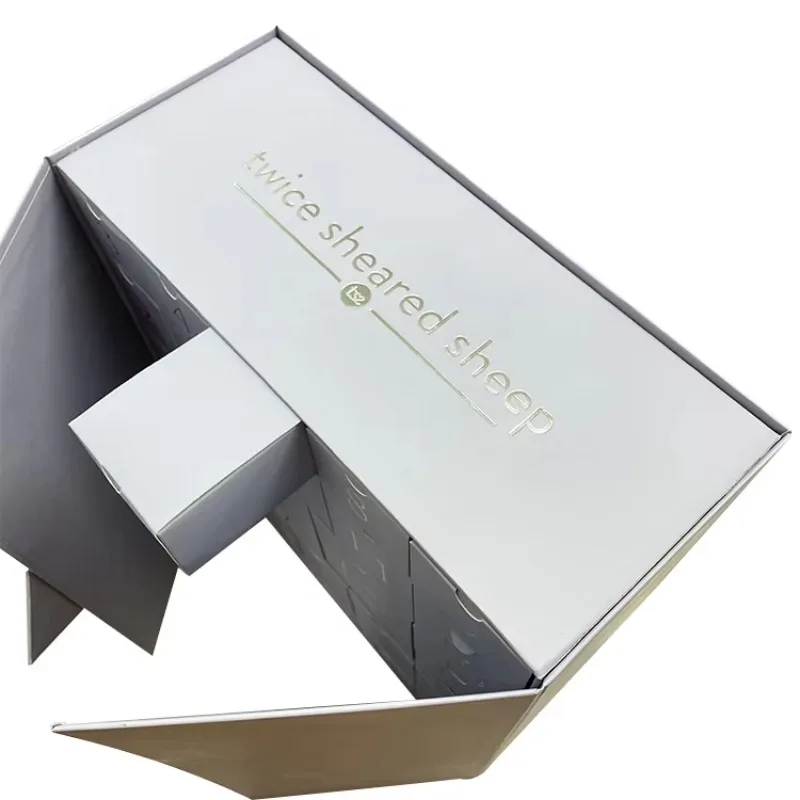 Customization.Custom Cardboard Luxury Purple Empty Package Mystery Rigid Box Buy Surprise Boxes