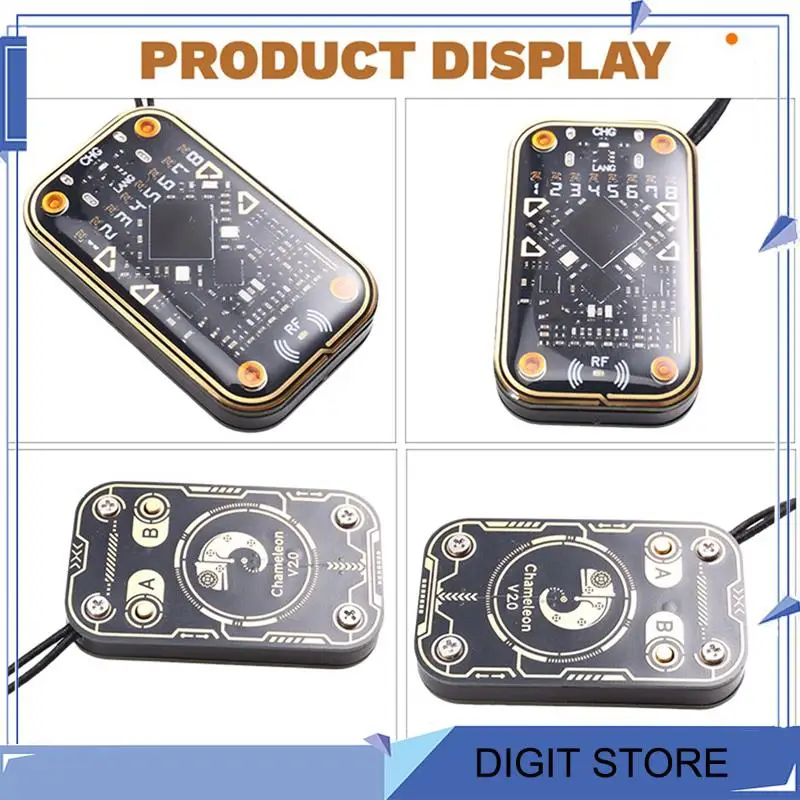 

DIGIT-Chameleon Ultra V2.0 RFID Смарт-чип-эмулятор + 2Xuid Брелок/Карта 125 кГц 13,56 МГц Декодирование карт NFC Дубликатор