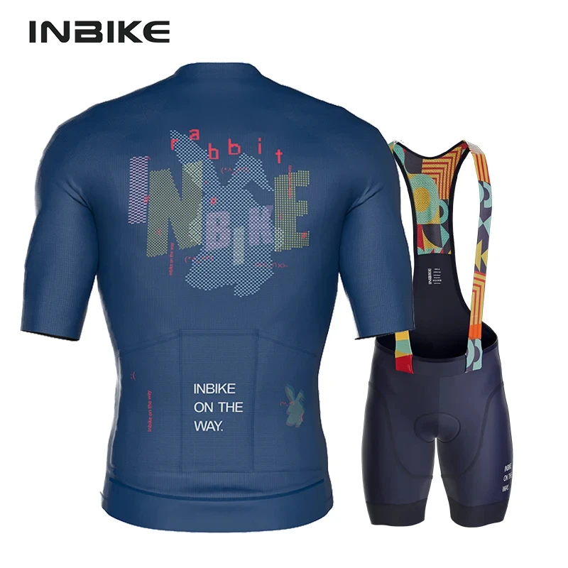 Inbike Man Cycling Set Breathable Road Bike Shirts Cycling Jersey Set High Elasticity Quick-drying Cycling Clothing