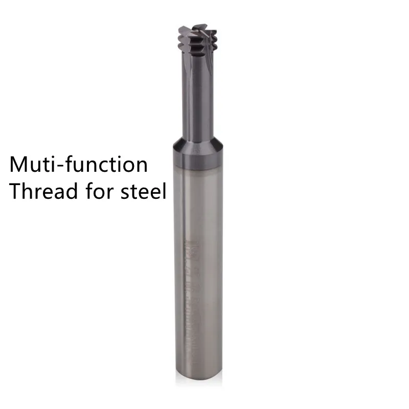 

Muti-function thread end mill M3/4/5/6/8/10/12 thread milling cutter for Carbon steel Non-ferrous metal Stainlesssteel Cast iron