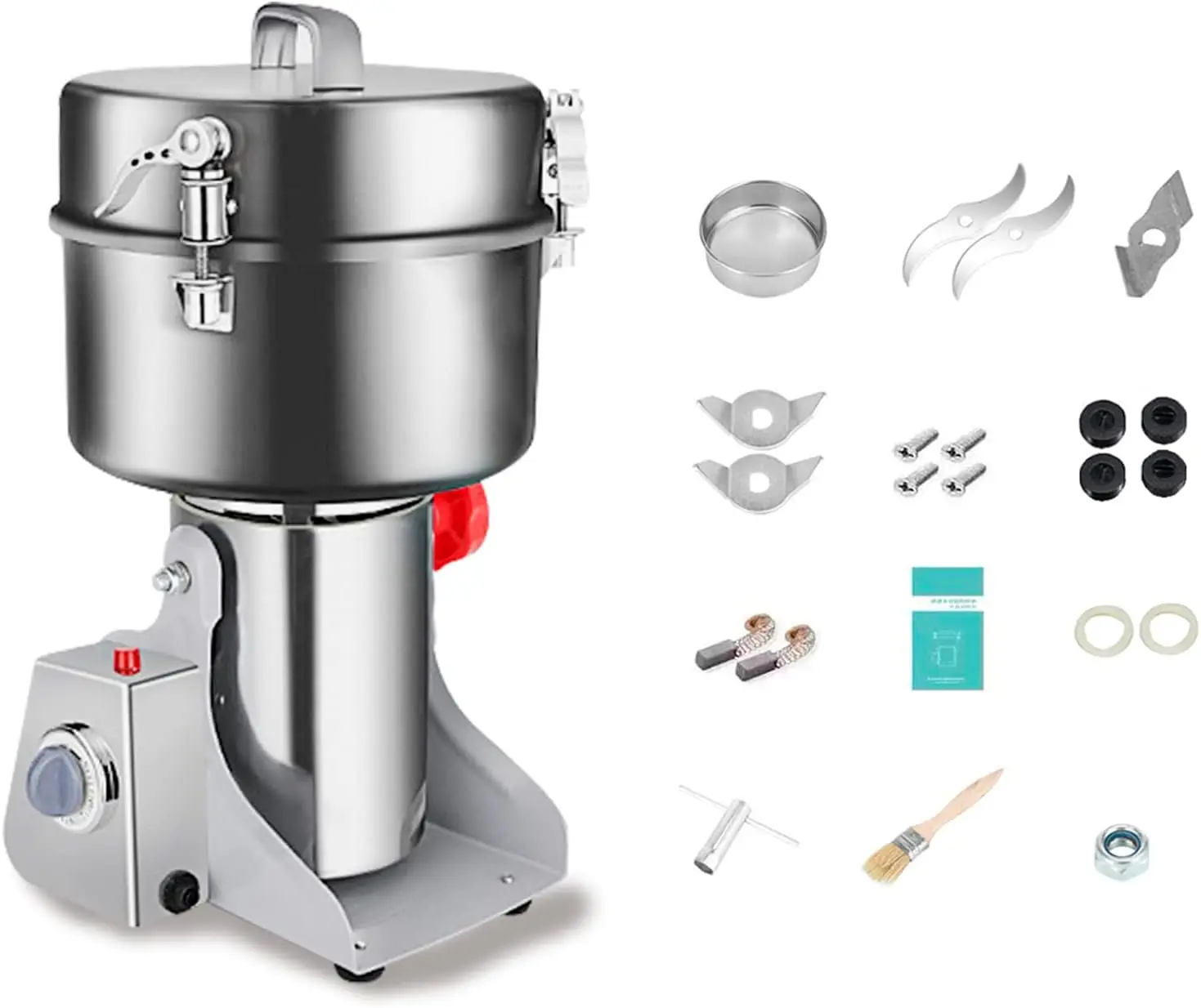 

Swing Grain Mill 2500g,Electric Grain Grinder,Stainless Steel Grain Mill Grinder 4500W,High-speed Spice Herb Grinders