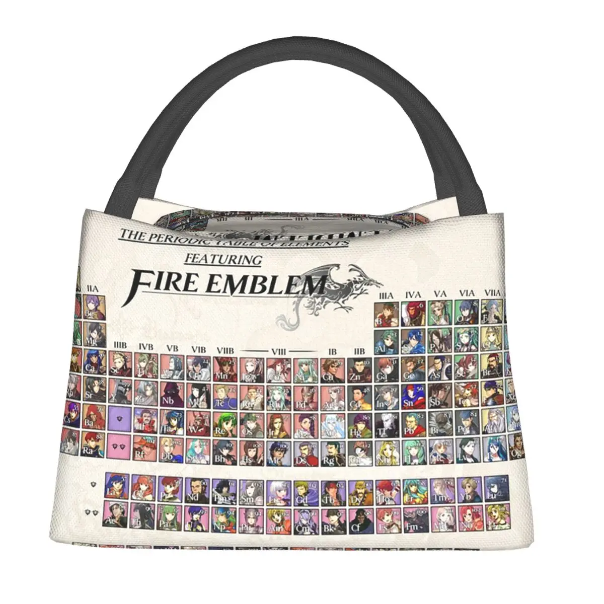 

Термосумка для обедов с изображением Периодической таблицы и Fire Emblem для женщин и детей, герметичная, для хранения продуктов, термосумка-тоут