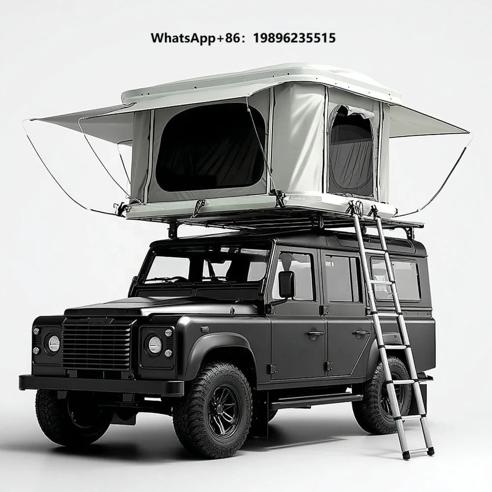 Customized logo Hard Shell Rooftop Tent for SUV Pickup Truck, Waterproof & Windproof Car Roof Camping Tent