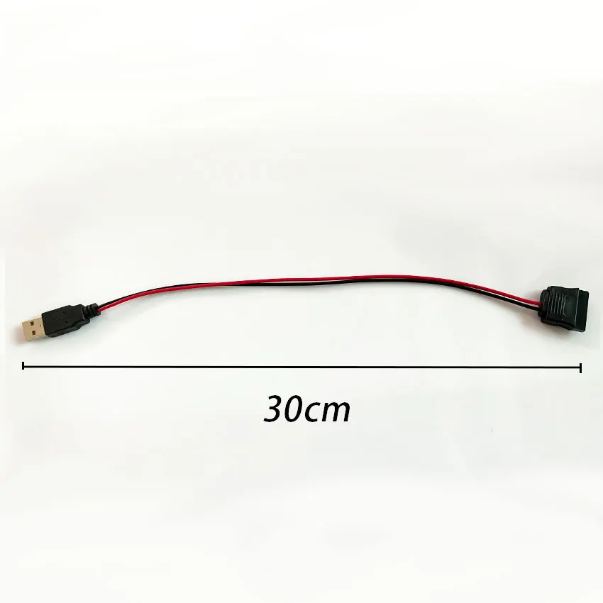 USB Male to 15Pin SATA Female Adapter Power Cable Cord 18AWG 30cm for Laptop 2.5 Hard Drive HDD SSD