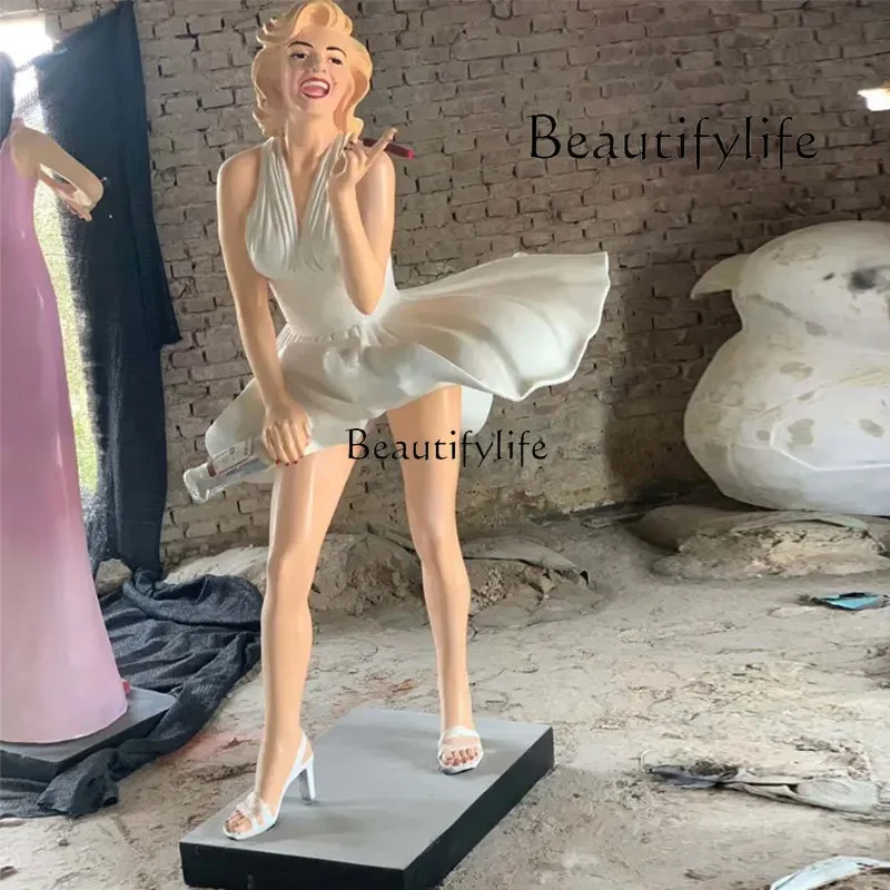 55painted model figure sculpture outdoor square shopping mall park landscape floor ornament
