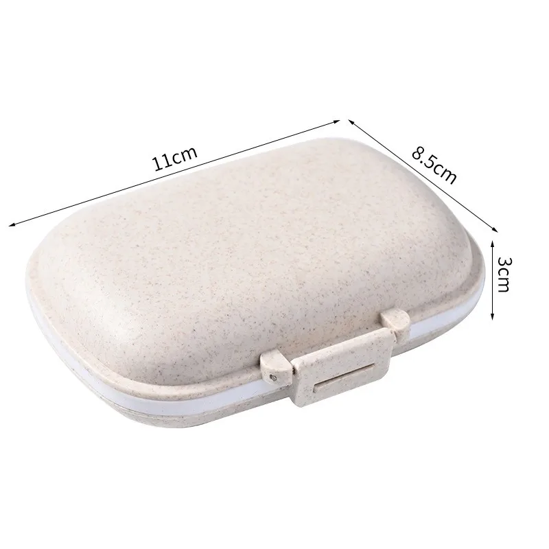 Portable 8-cell Sealed Medicine Box  Moisture-proof One Week Pill Box Packaging and Storage Box Medication Is Clear At A Glance