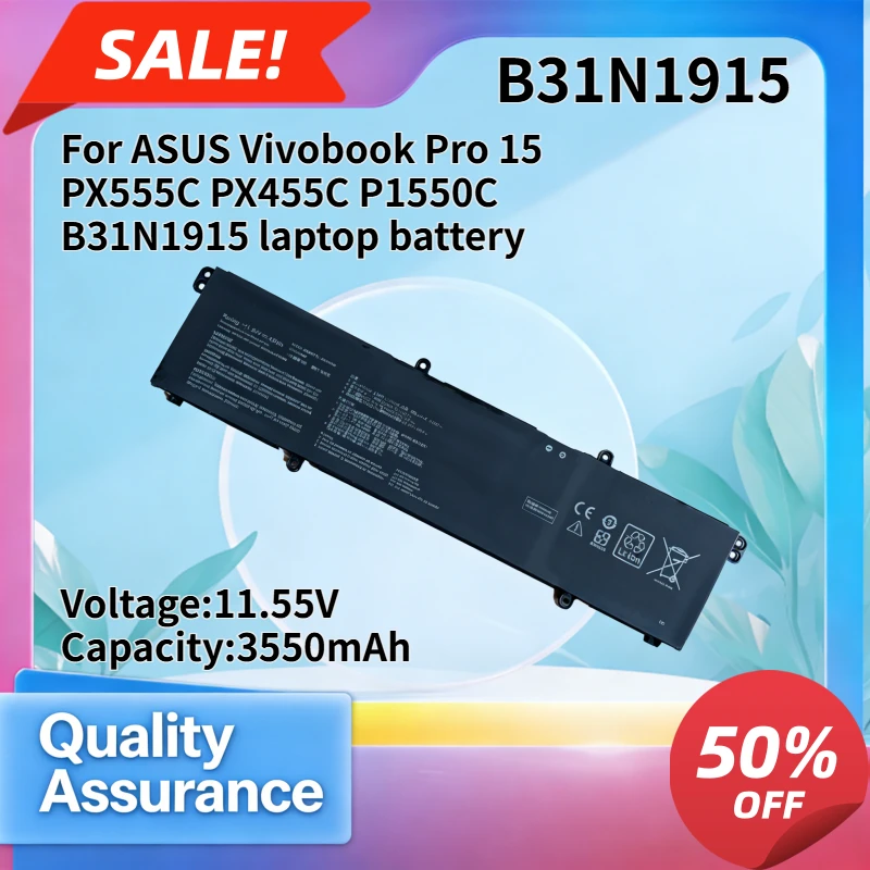 

B31N1915 3550mAh Compatible with ASUS Vivobook Pro 15 PX555C PX455C P1550C B31N1915 laptop battery