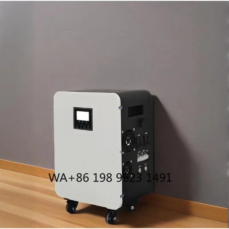

All-in-one Solar Power System Small Energy System 2.56kWh LiFePO4 Battery Built-in 3kW Off-grid Inverter Rechargeable with Wheel