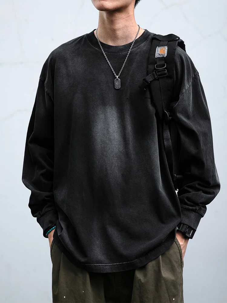 

Мужская толстовка из плотного хлопка с длинным рукавом в американском уличном стиле INS, хип-хоп, с круглым вырезом