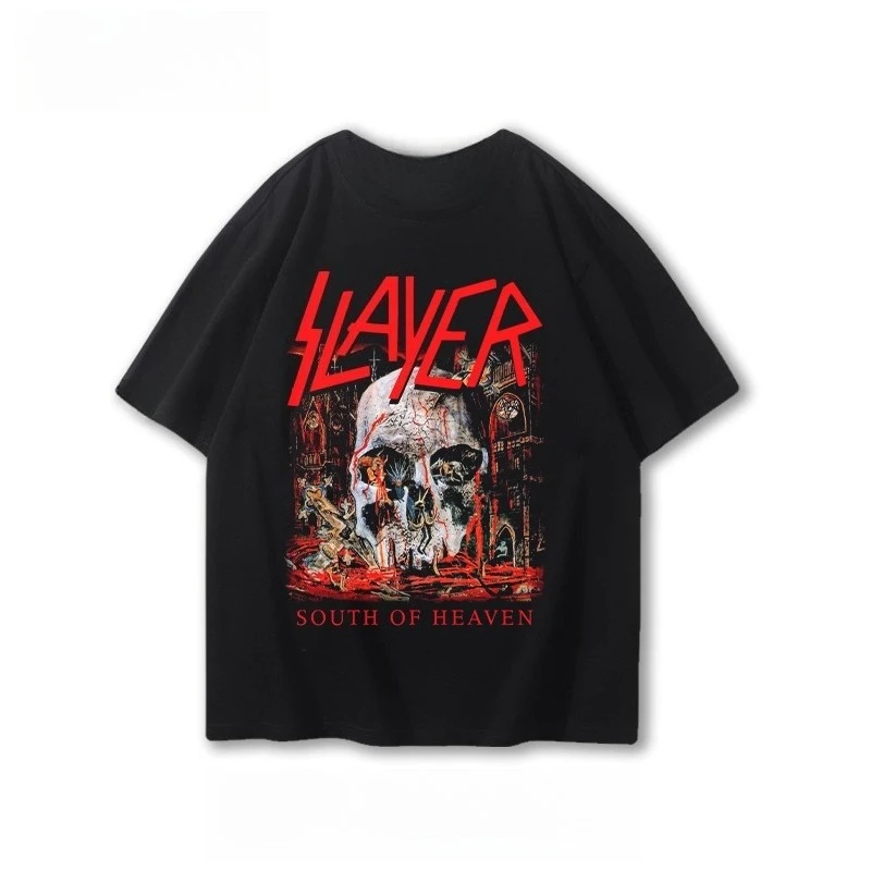 القاتل الفرقة الطرفية تي شيرتات قصيرة الاكمام للرجال والأطفال ثلاثية الأبعاد البوليستر تورنت المعادن روك ستريت عادية كم قصير