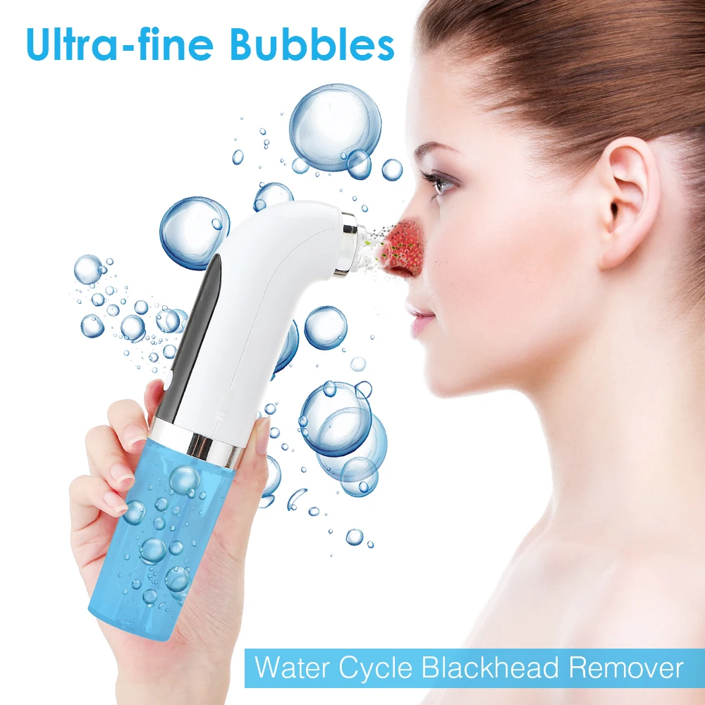 Electric Small Bubble Blackhead Remover Water Cycle Pore Acne Pimple Removal Vacuum Suction Facial Nose Cleaner Tool Skin Care