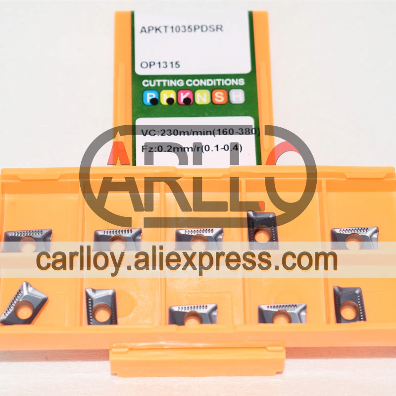 Carboneto Insere Placa para Apkt1035pdsr Apkt1035 Apkt 1035 Pdsr Op1215 Op1315 Aço Inoxidável