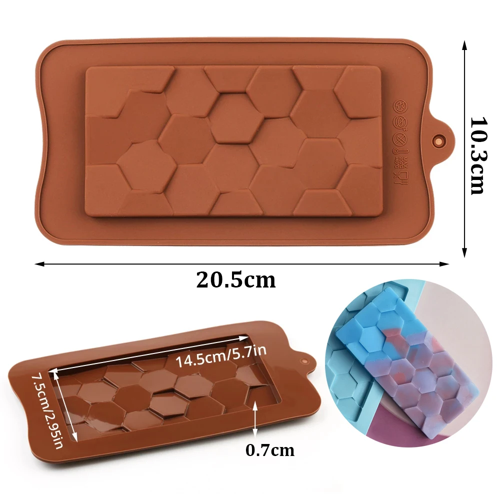 Lot De 2 Moules à Chocolat Silicone 6 Cavités - Moules Pâtisserie Anti-Adhésifs Qualité Alimentaire