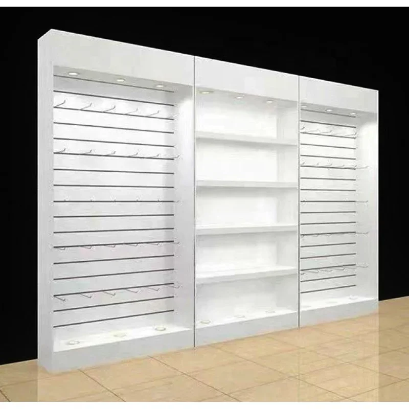 Expositor de Madera Personalizado para Accesorios de Telefonía Móvil con Ganchos, Mueble de Exhibición para Tienda de Accesorios para Celulares