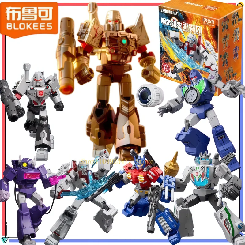 BLOKEES Man Transformers Édition Brillante 4 Megatron Optimus Prime Mirror Universe Starscream Blocs de Construction Jouet Modèle Cadeau