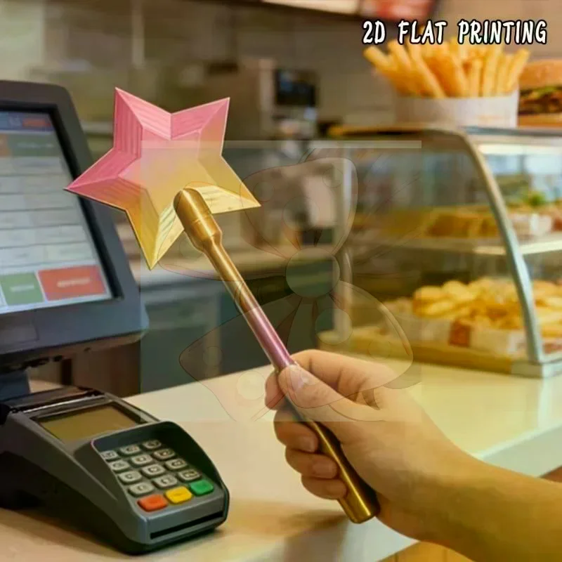 Creative 3D Printed Wand Tap To Pay Portable Cute Star Magic Wand Holder Funny Lightweight Credit Card Holder Daily Use