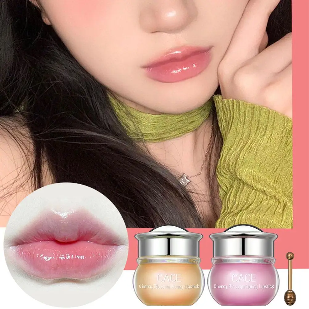 

2PCS Honey Lip Balm Long Lasting Moisturizing Natural Sexy Lip Gloss Lighten Lip Lines Exfoliating Scrub Lip Care Cosmetic