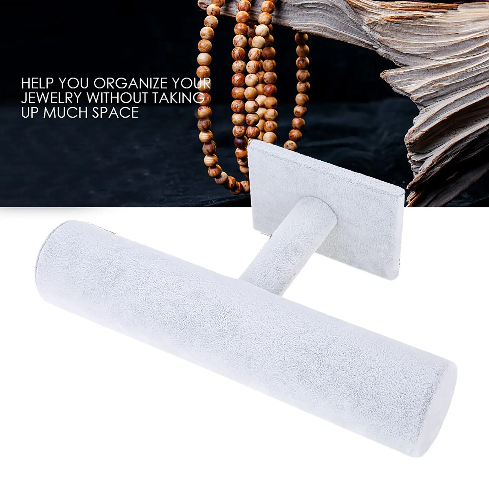 T-Bar Velvet Bracelet Display Stand Jewelry Holder Organizer for Bangle Watch Hairband Retail Counter Display