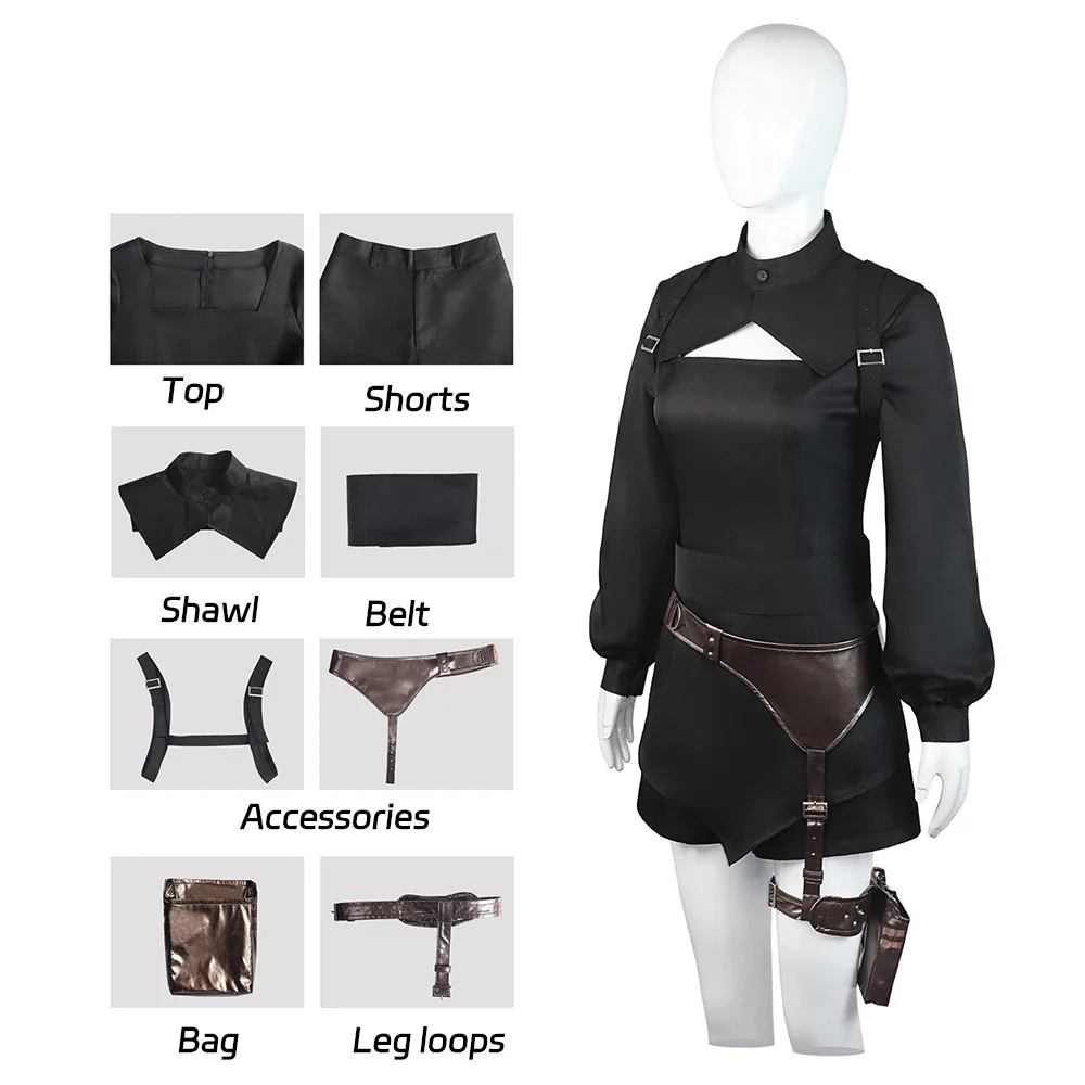 

New Anime YOUR FORMA Inspector Etika Cosplay Costume Girl Sexy Top Shorts Suit Uniform Halloween Carnival Party Clothes Outfit