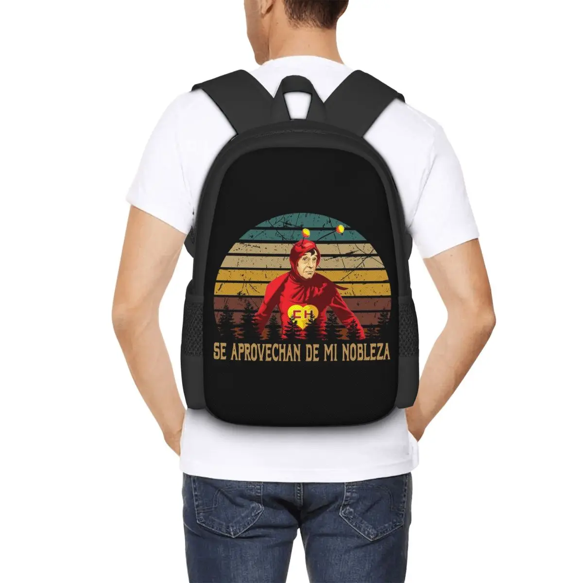 

El Chavo Del Ocho TV Series Student Backpack School Bag Hiking Travel Daypack for Boys Girls Fashion Bookbag Shoulder Bags