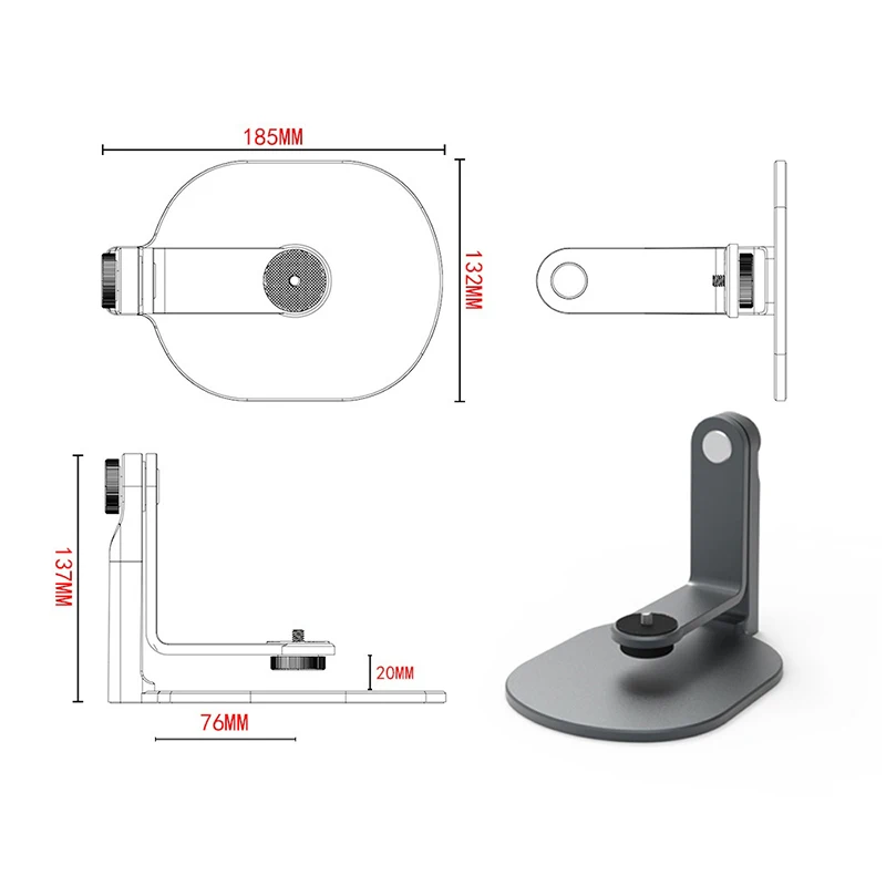 حامل جهاز عرض سطح المكتب قابل للتعديل 360 درجة °   حامل دوران لـ XGIMI Halo H6 Xiaomi HY300 HY320 حامل عالمي لجانب السرير